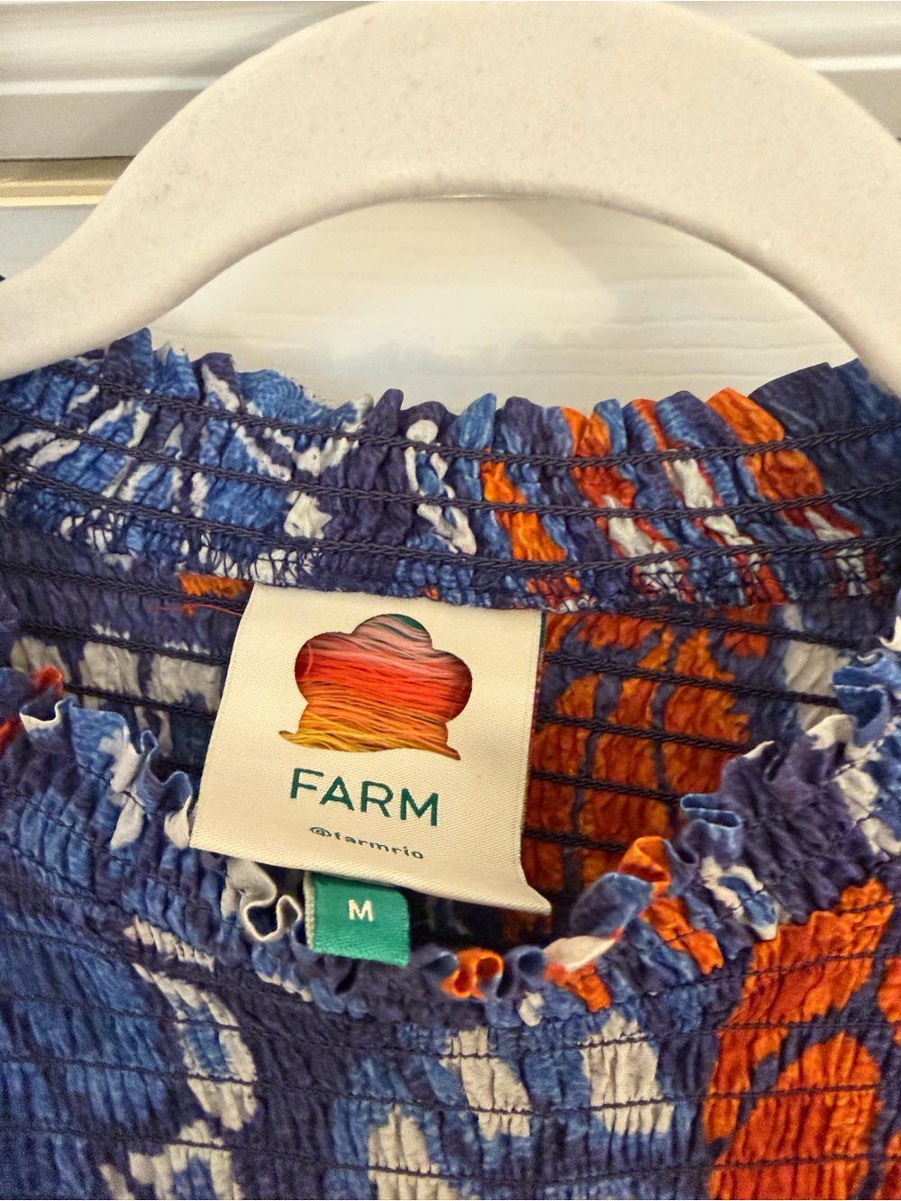 Farm Rio Floral Ruffle High-Neck Blouse - Picture 5 of 7
